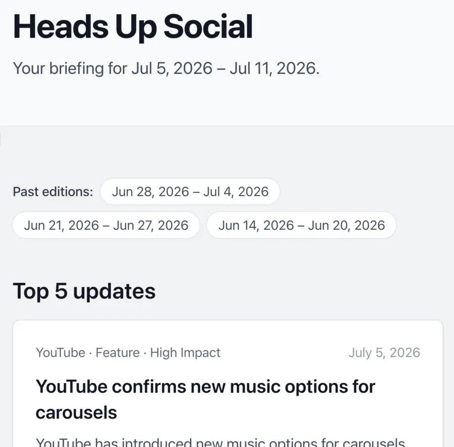 Heads Up Social app